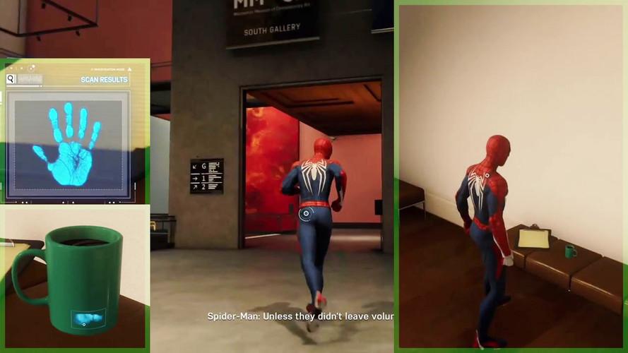 Spider-Man: The Heist - как решить головоломку с отпечатками пальцев