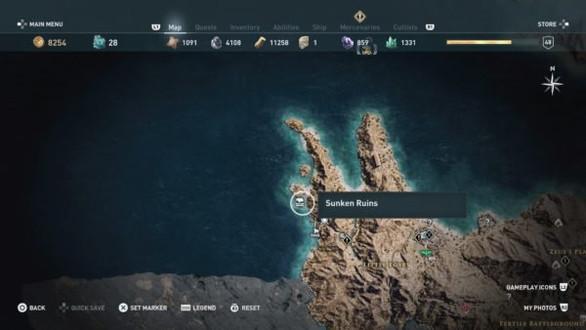 Assassin's Creed Odyssey - где найти все подводные сокровища