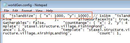 Staxel - how to increase the size of the island