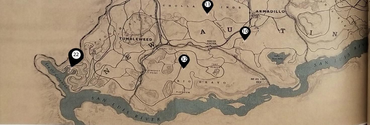 Red Dead Redemption 2 - Where to Find Huts and Landmarks