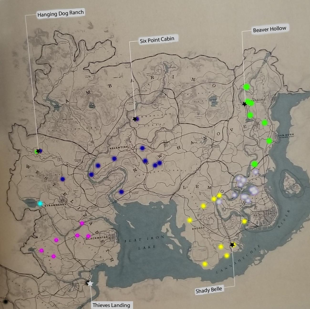 Red Dead Redemption 2 - Where to Find Gangs and Their Hideouts