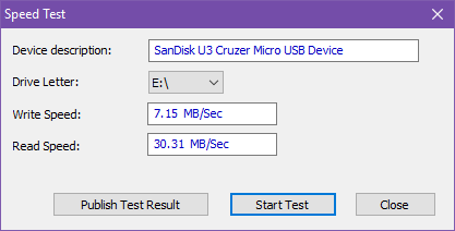 How to check the speed of a USB flash drive on Windows