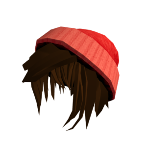 Красная шапка с волосами